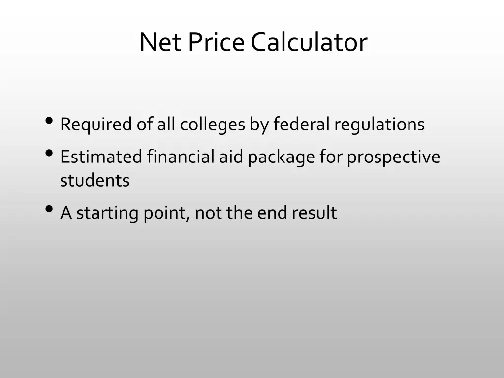 net price calculator