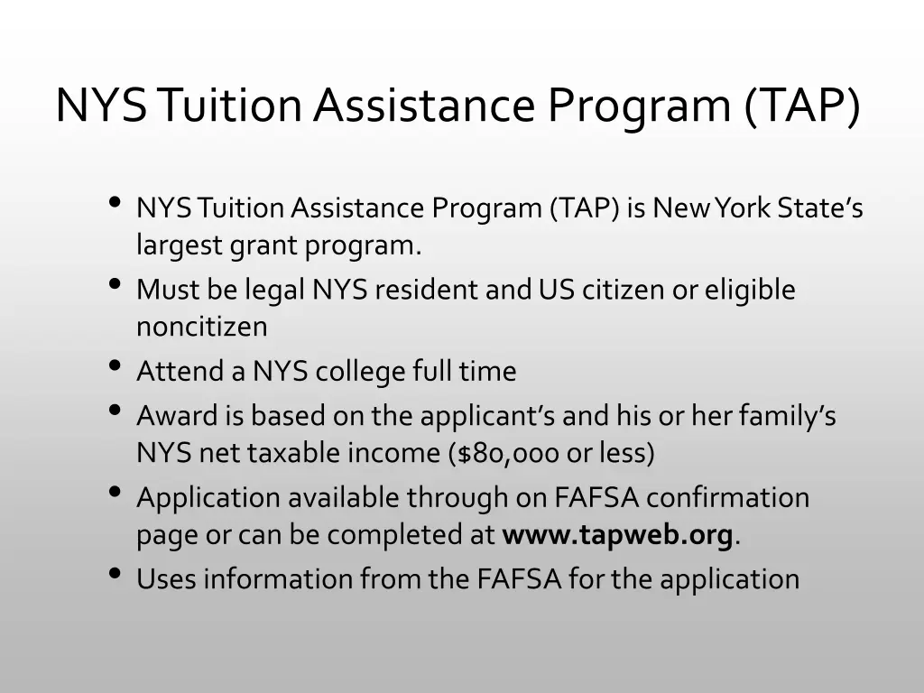 nys tuition assistance program tap