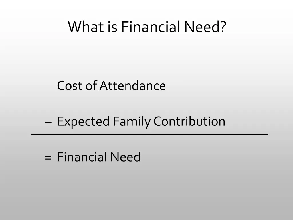 what is financial need