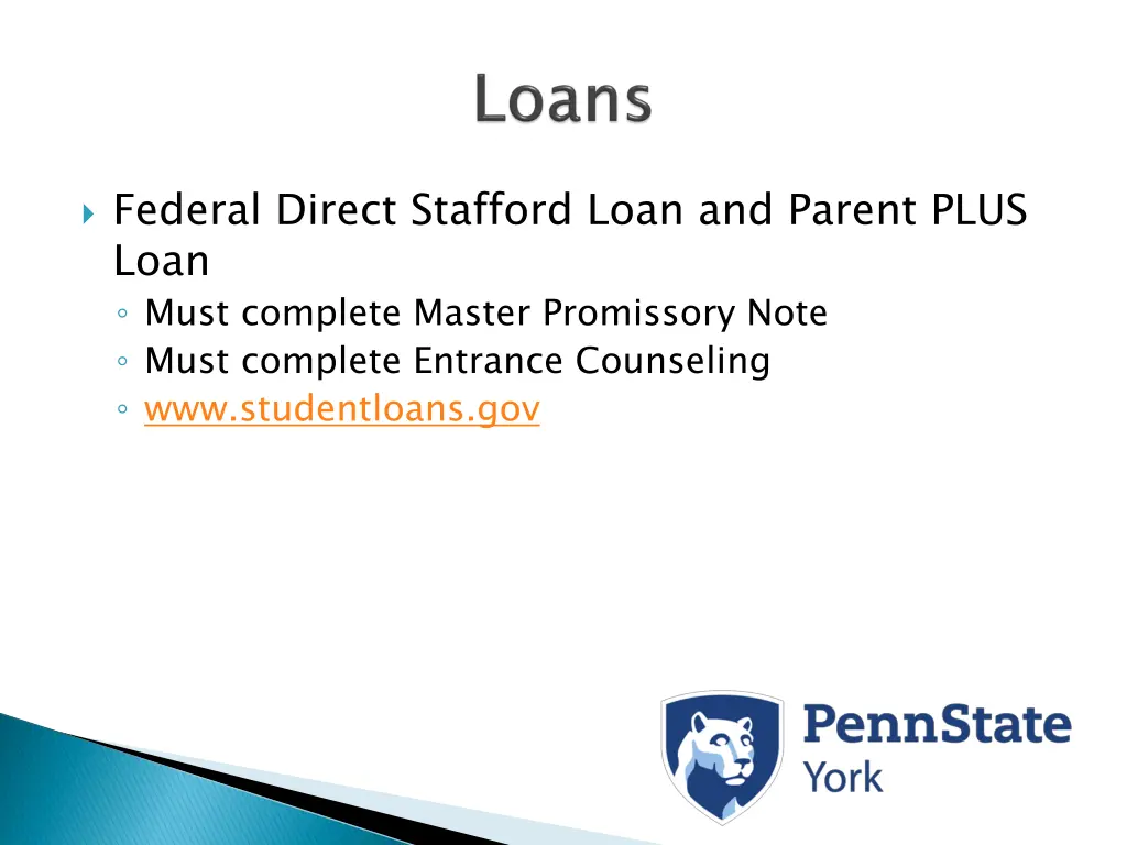 federal direct stafford loan and parent plus loan