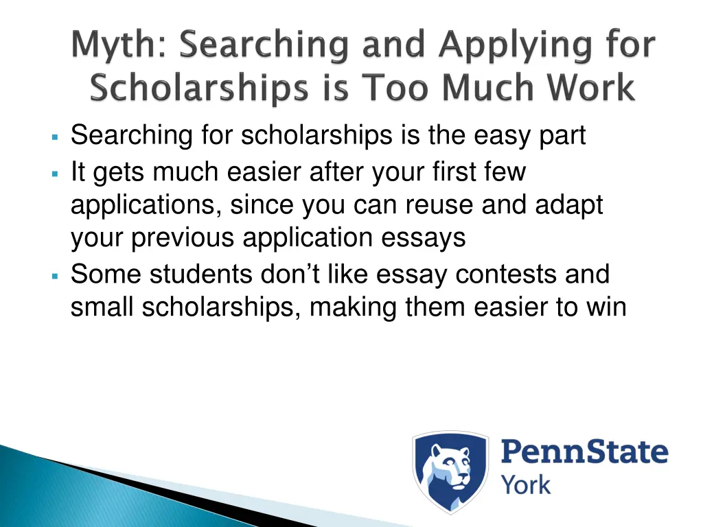 searching for scholarships is the easy part