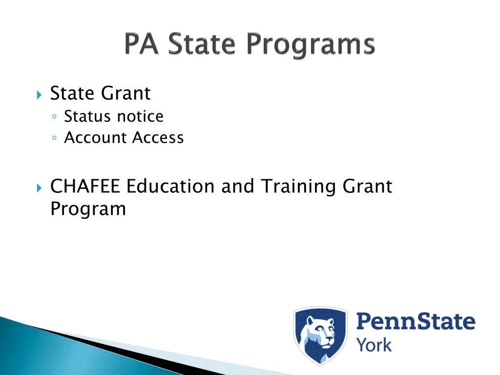 state grant status notice account access