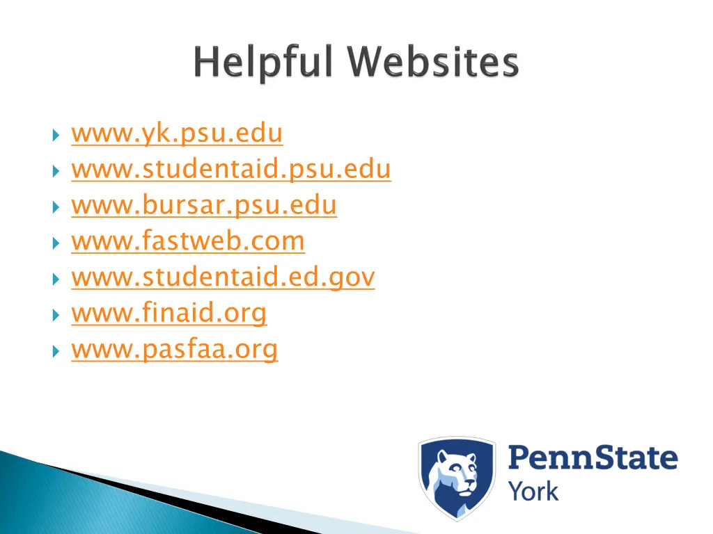www yk psu edu www studentaid psu edu www bursar