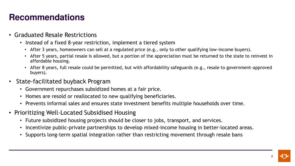 recommendations