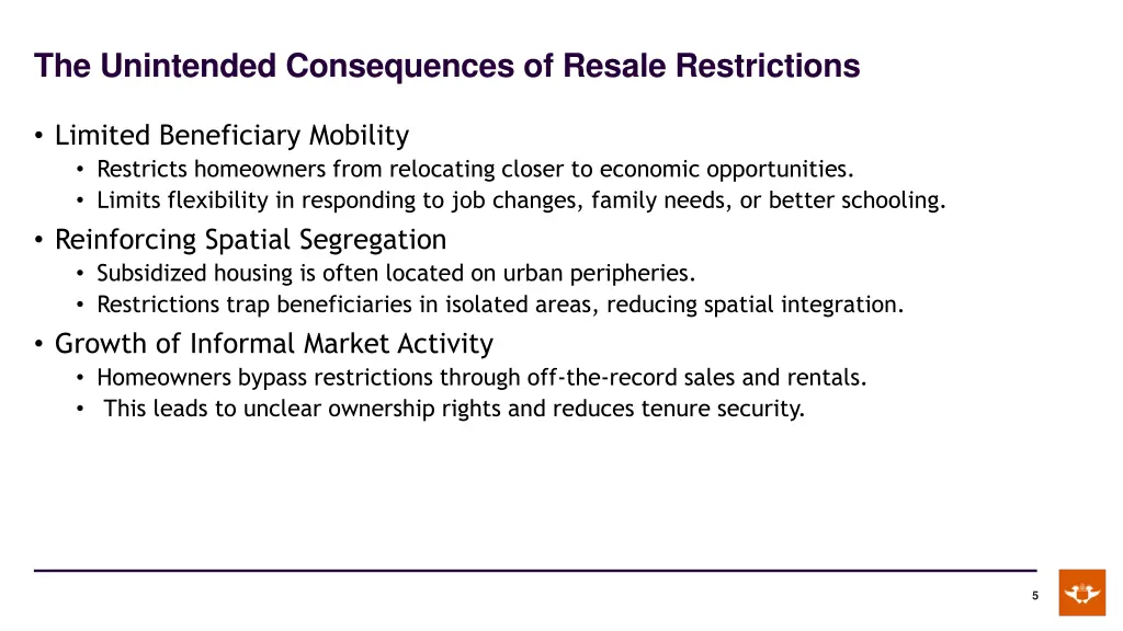 the unintended consequences of resale restrictions