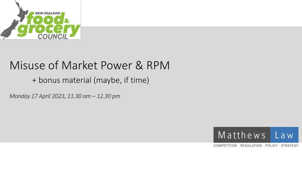 misuse of market power rpm bonus material maybe