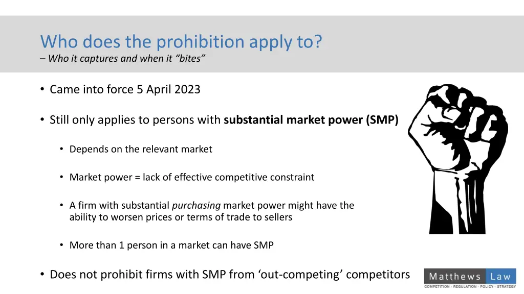 who does the prohibition apply to who it captures