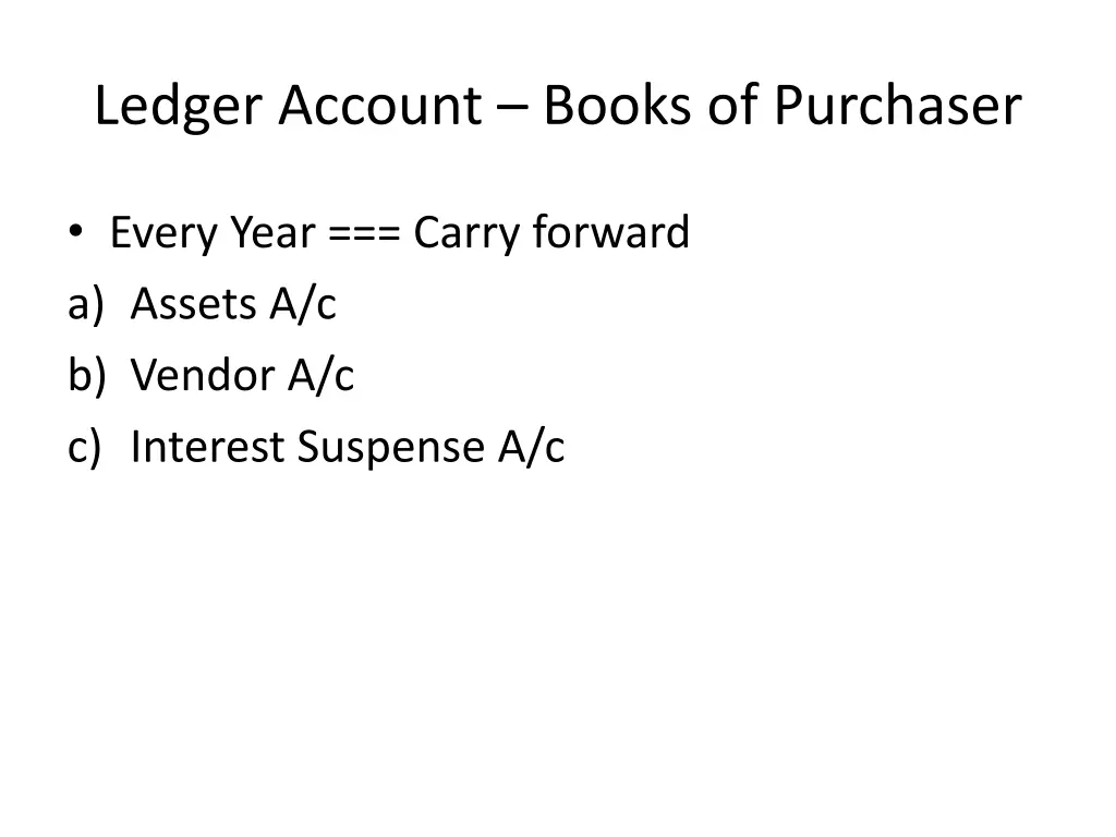 ledger account books of purchaser