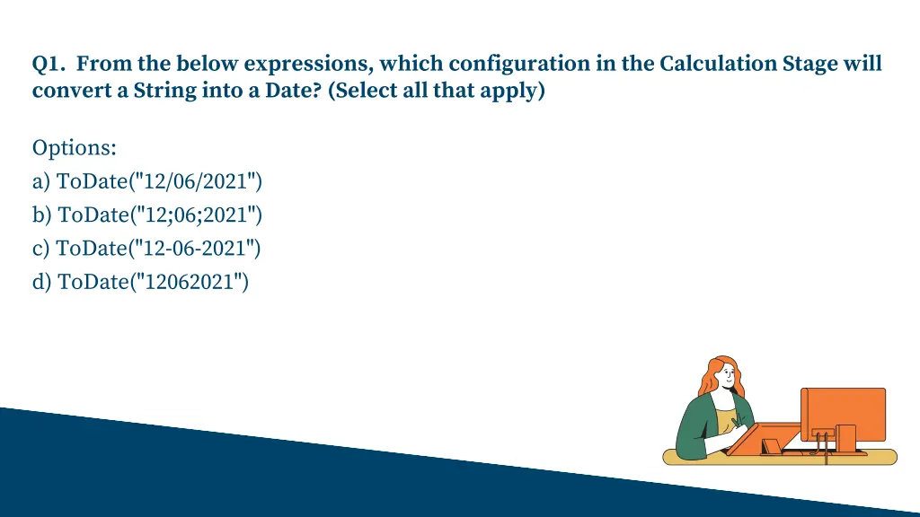 q1 from the below expressions which configuration