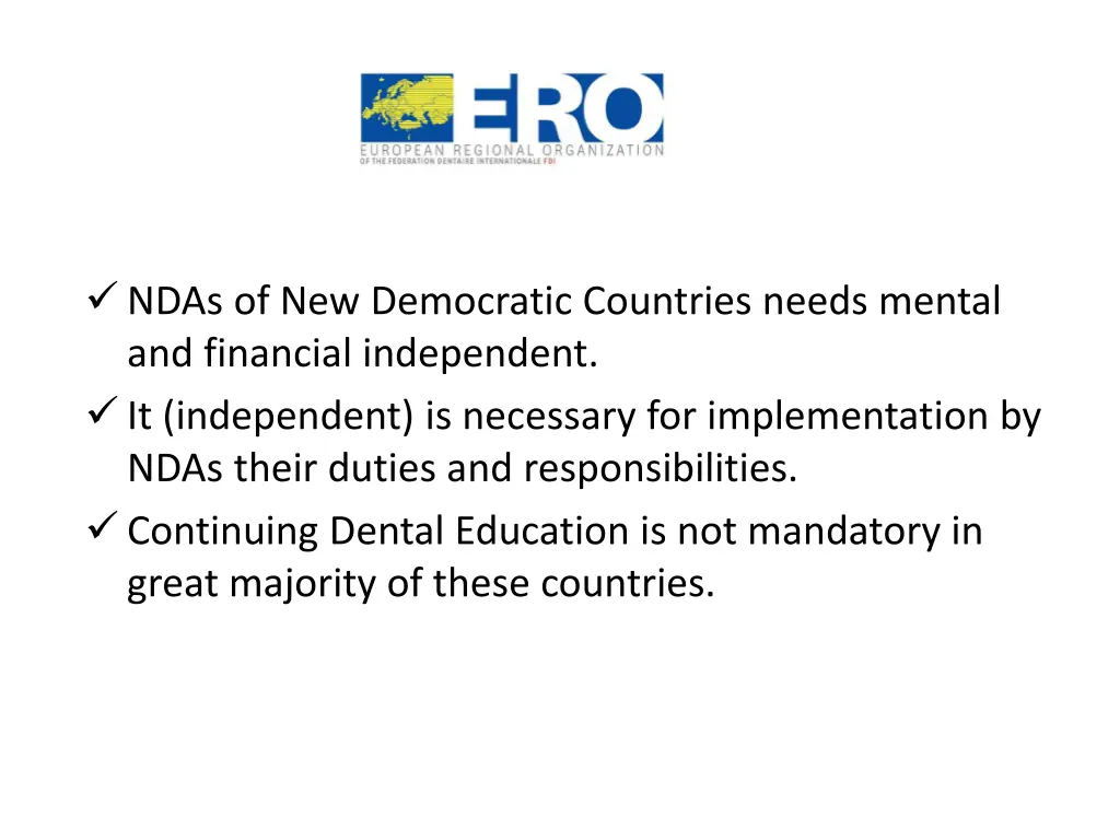 ndas of new democratic countries needs mental