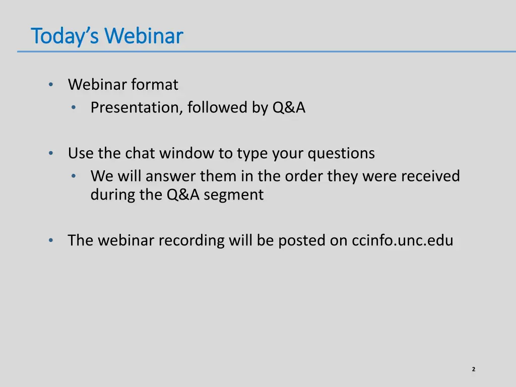 today s webinar today s webinar