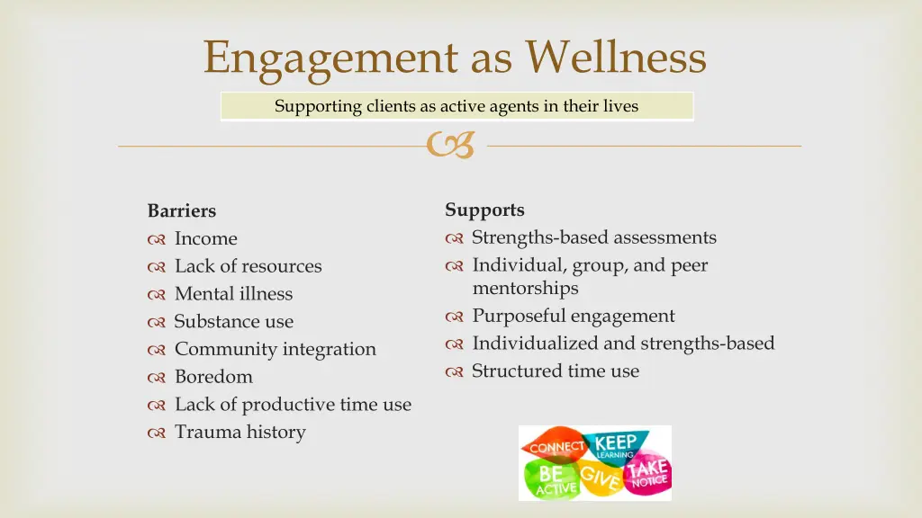 engagement as wellness