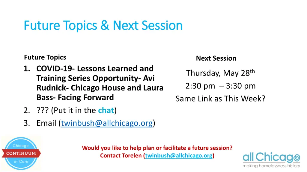 future topics next session future topics next 1
