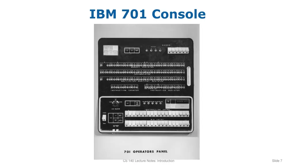 ibm 701 console