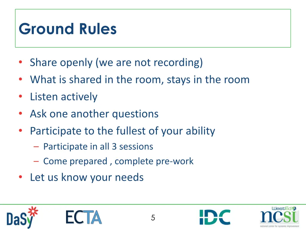 ground rules