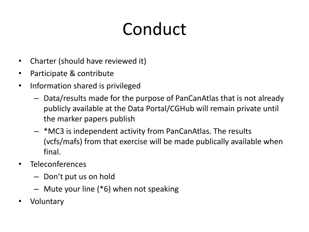 conduct