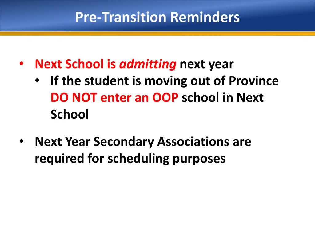 pre transition reminders 2