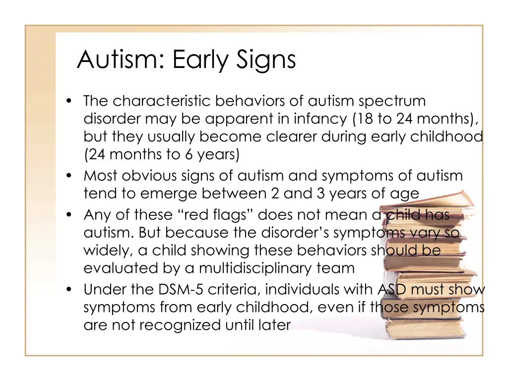 autism early signs