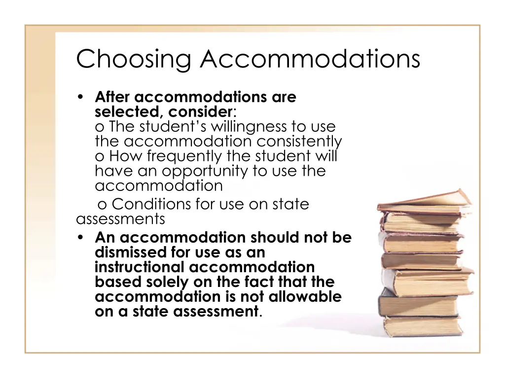 choosing accommodations 2