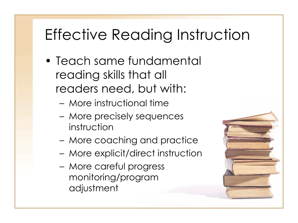 effective reading instruction