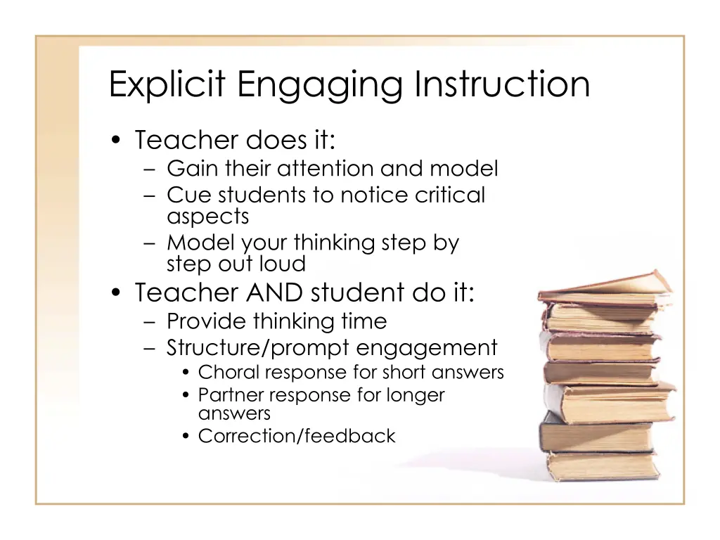 explicit engaging instruction