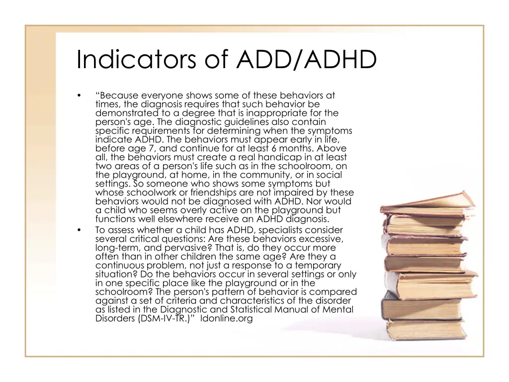 indicators of add adhd 2