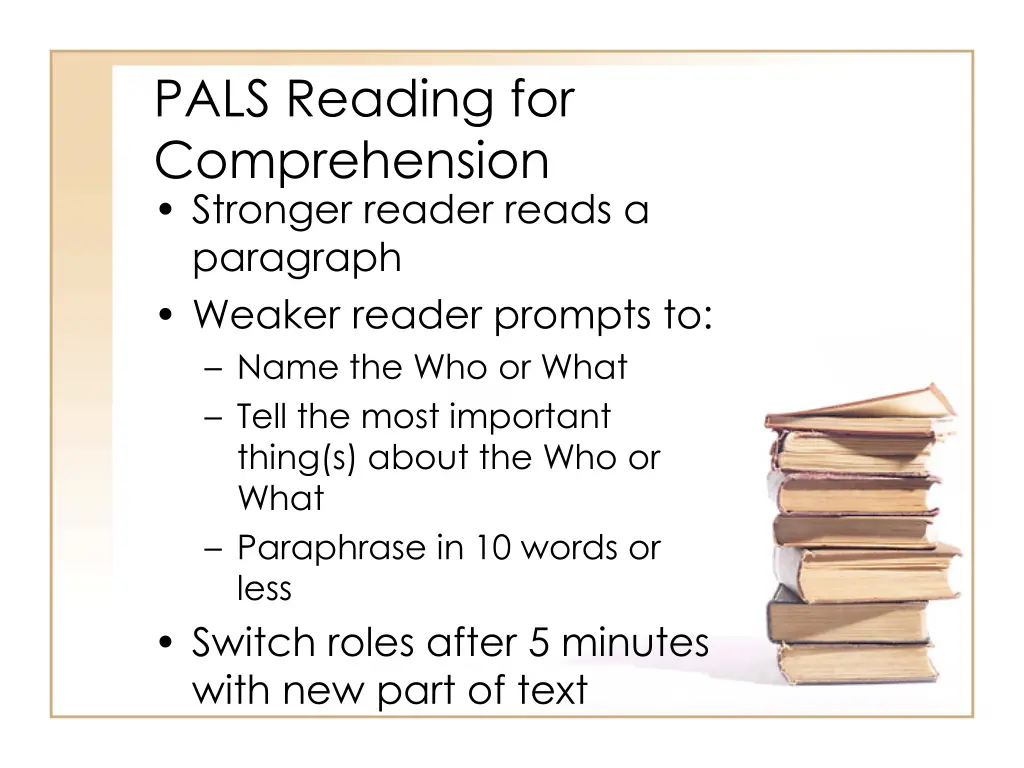 pals reading for comprehension stronger reader