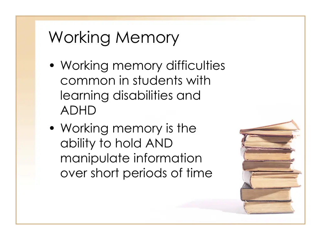 working memory