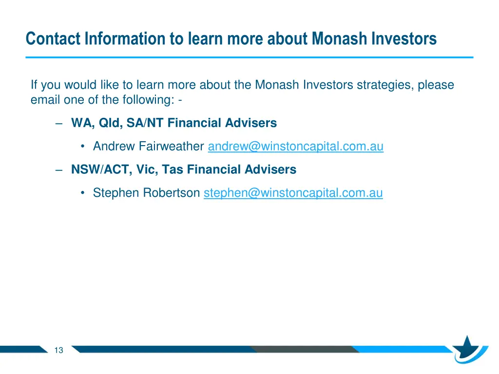 contact information to learn more about monash