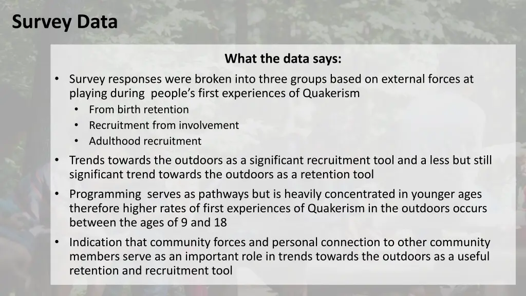 survey data