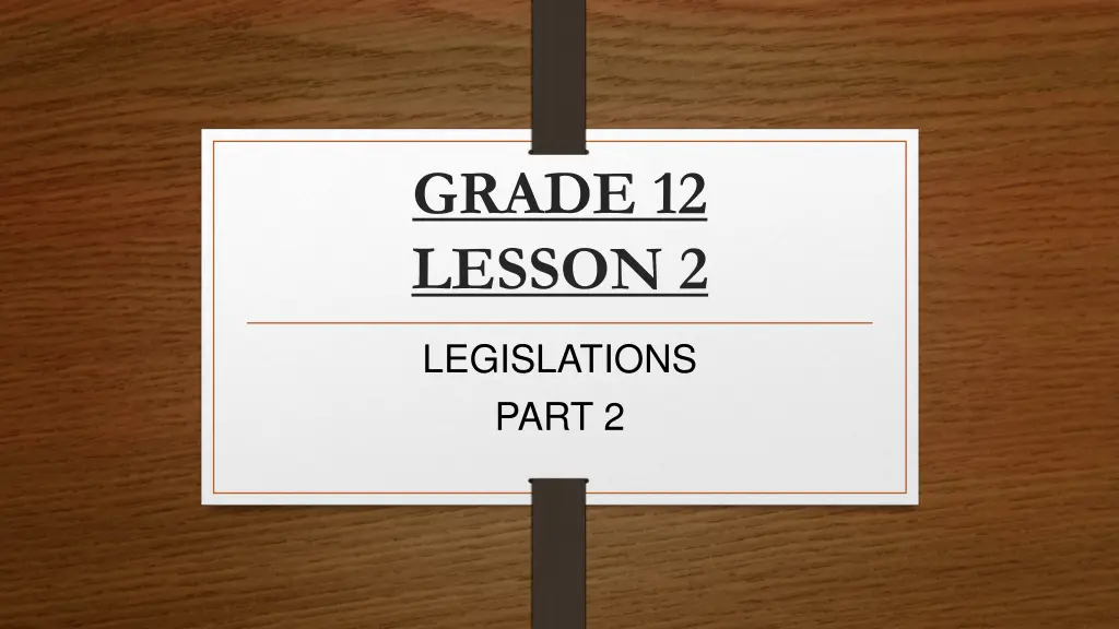 grade 12 lesson 2