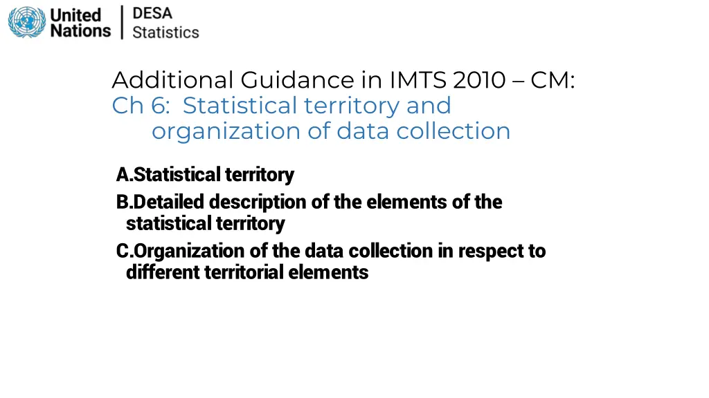 additional guidance in imts 2010