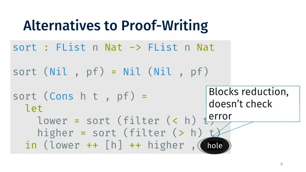 alternatives to proof writing
