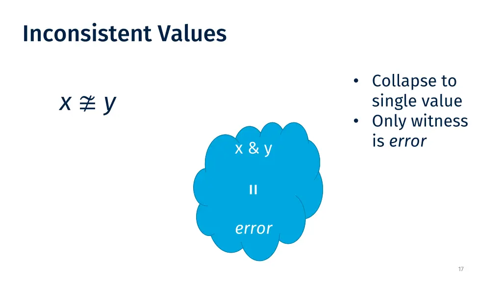 inconsistent values