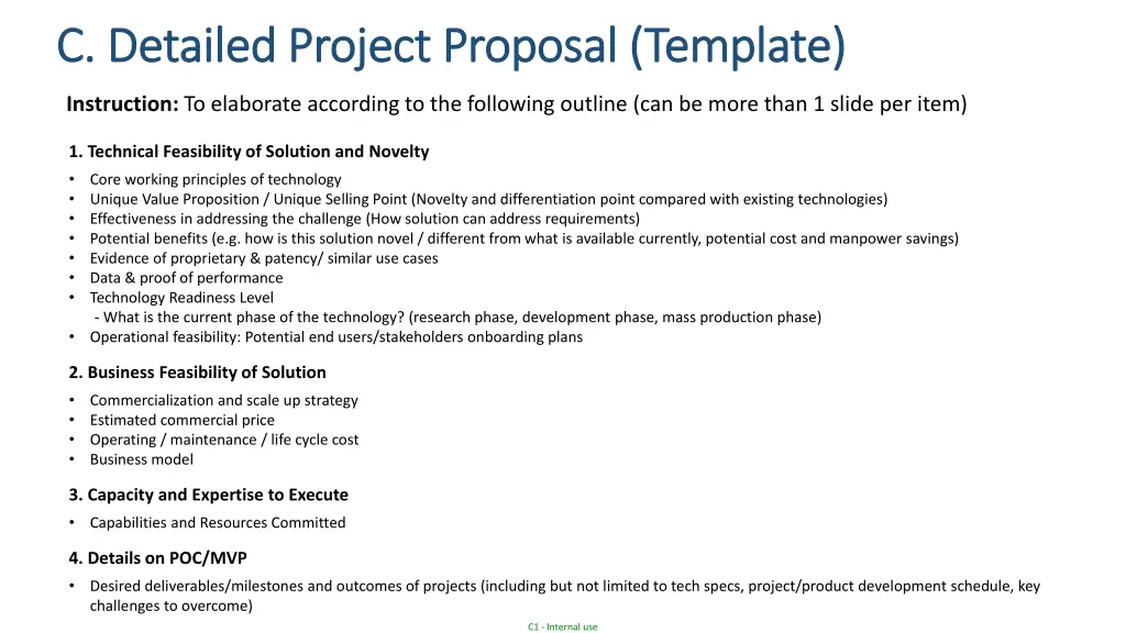 c detailed project proposal c detailed project