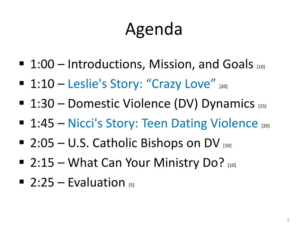 agenda