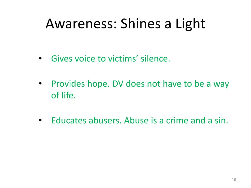 awareness shines a light