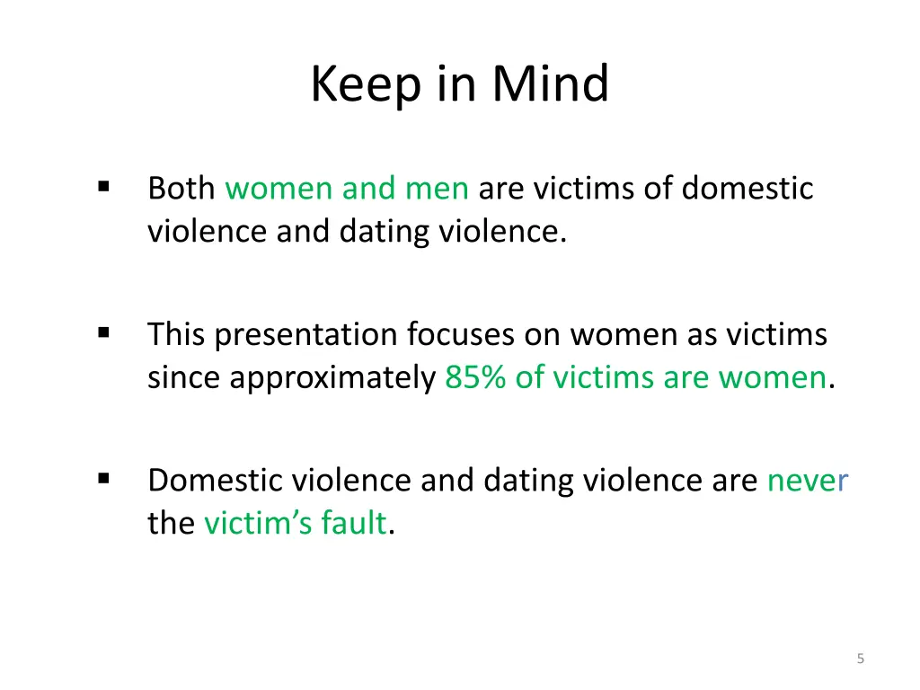 keep in mind