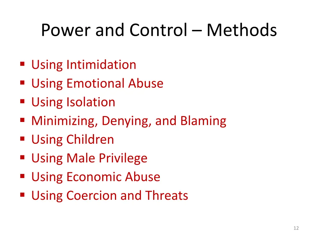 power and control methods
