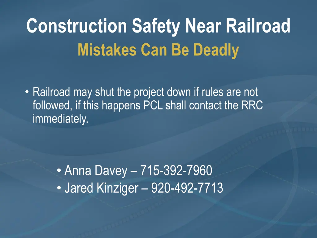 construction safety near railroad mistakes