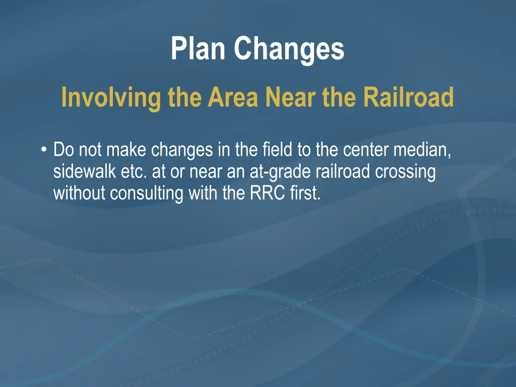 plan changes