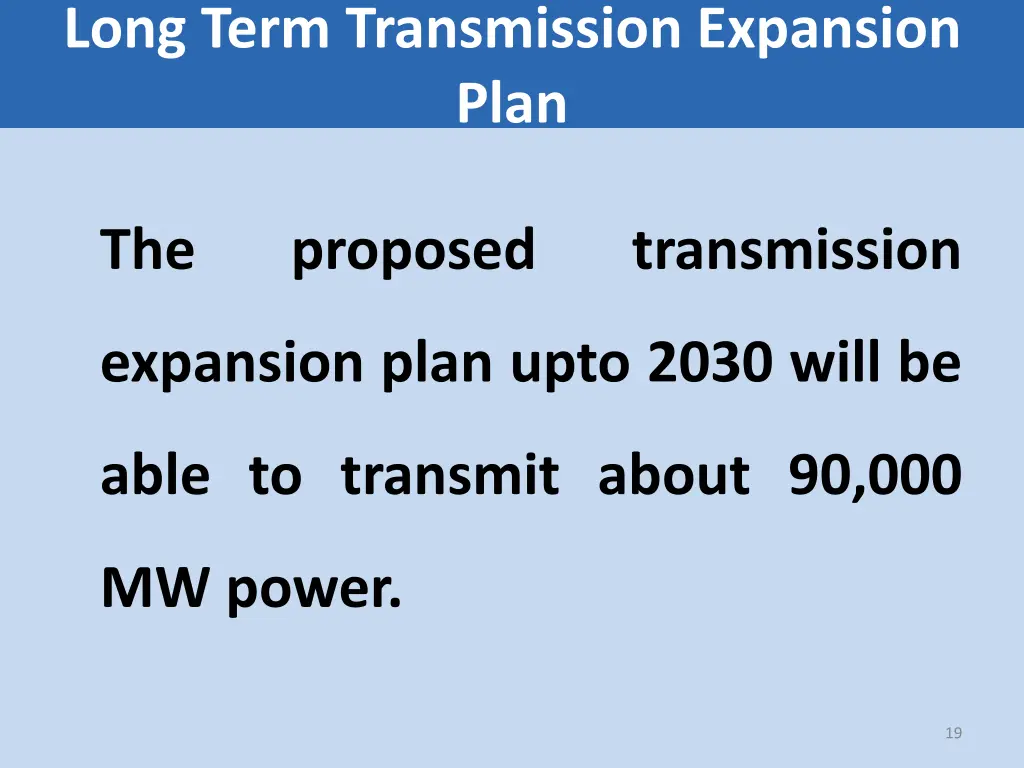 long term transmission expansion plan