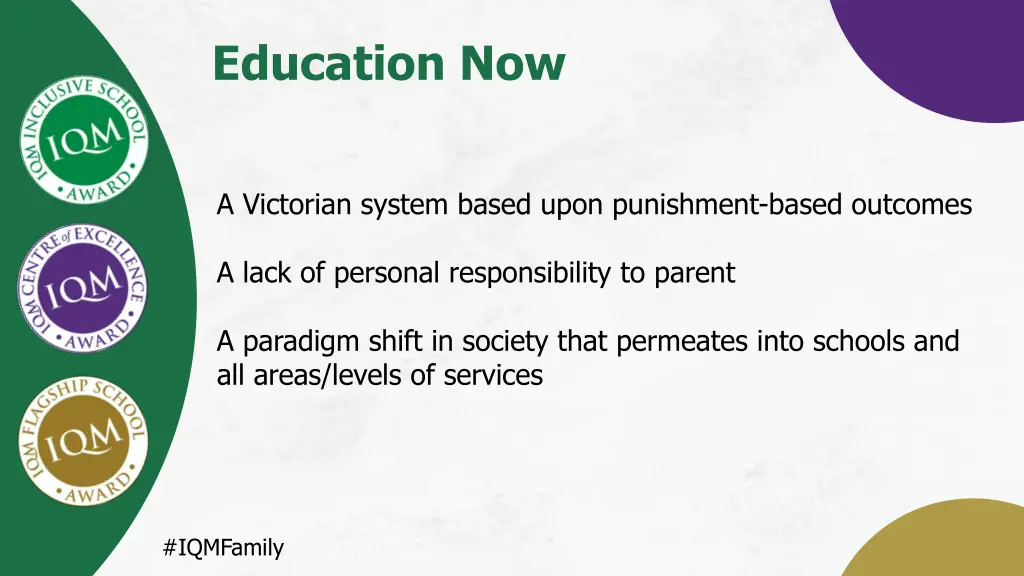 education now