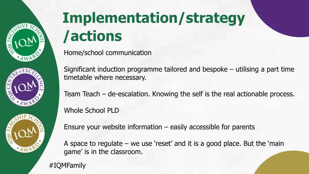 implementation strategy actions