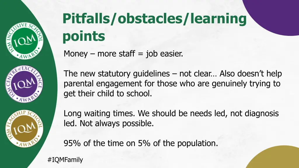 pitfalls obstacles learning points