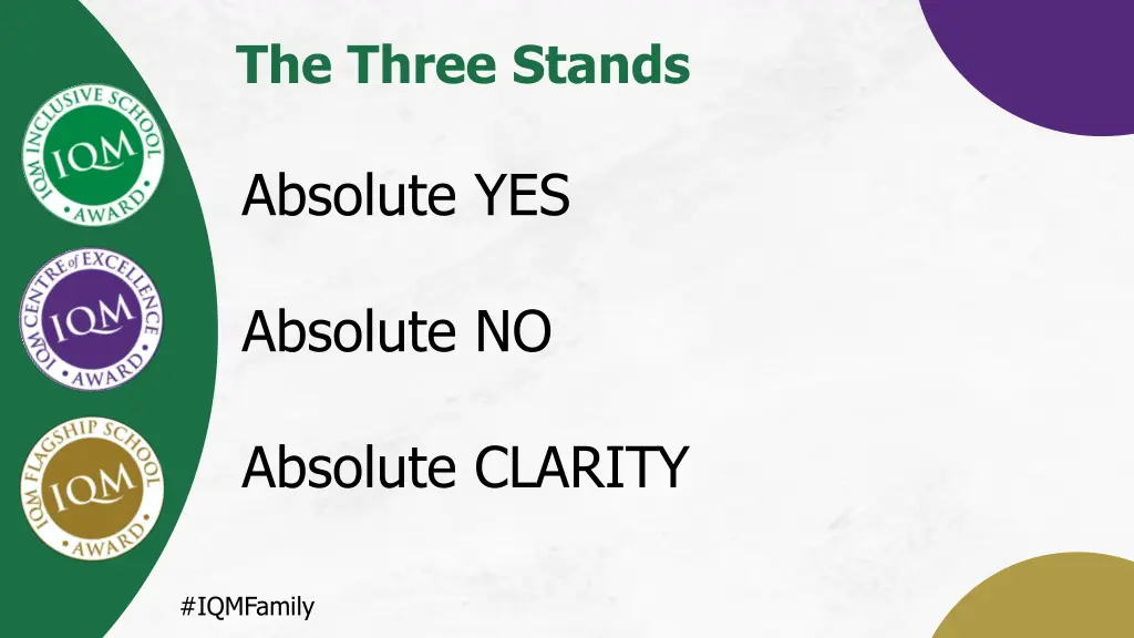 the three stands