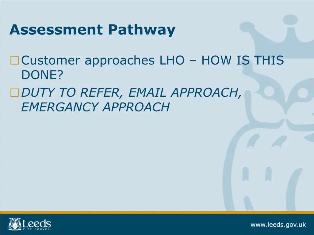 assessment pathway