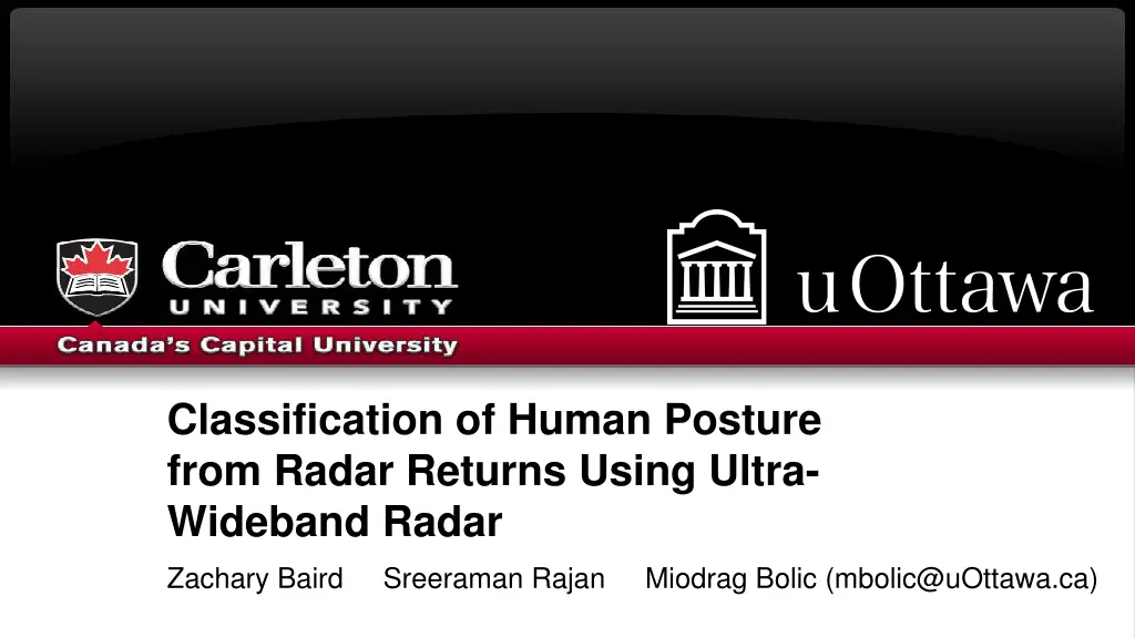 classification of human posture from radar