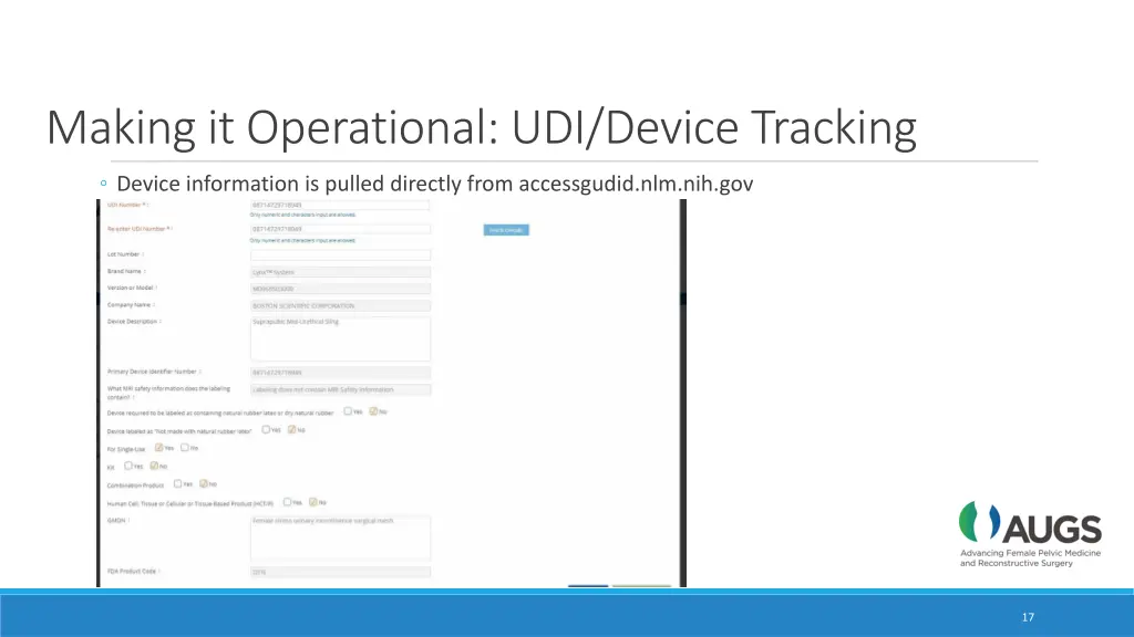 making it operational udi device tracking 2