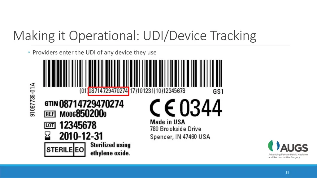making it operational udi device tracking